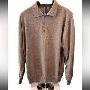 🆕Linea Uomo Italian fine‎ merino wool men’s pullover sweater NWT size Large/52